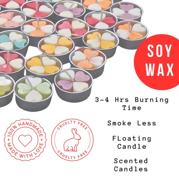 Agnaura Heart-Shaped Tealight Candles | Set of 9 |