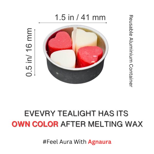 Agnaura Heart-Shaped Tealight Candles | Set of 9 |